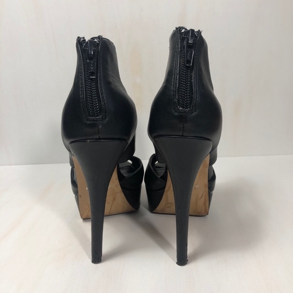 Aldo Black Cage Heels Size 6.5 - Picture 2 of 7